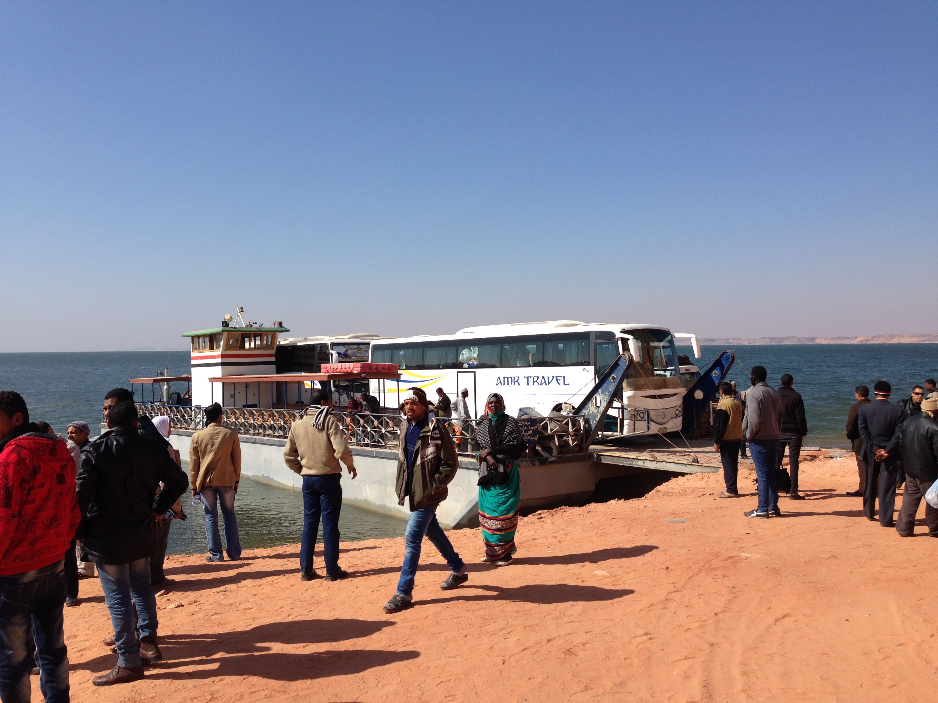 Ferry on Lake Nasser to border
