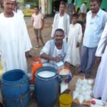 Milk in the market, Dongola, Sudan