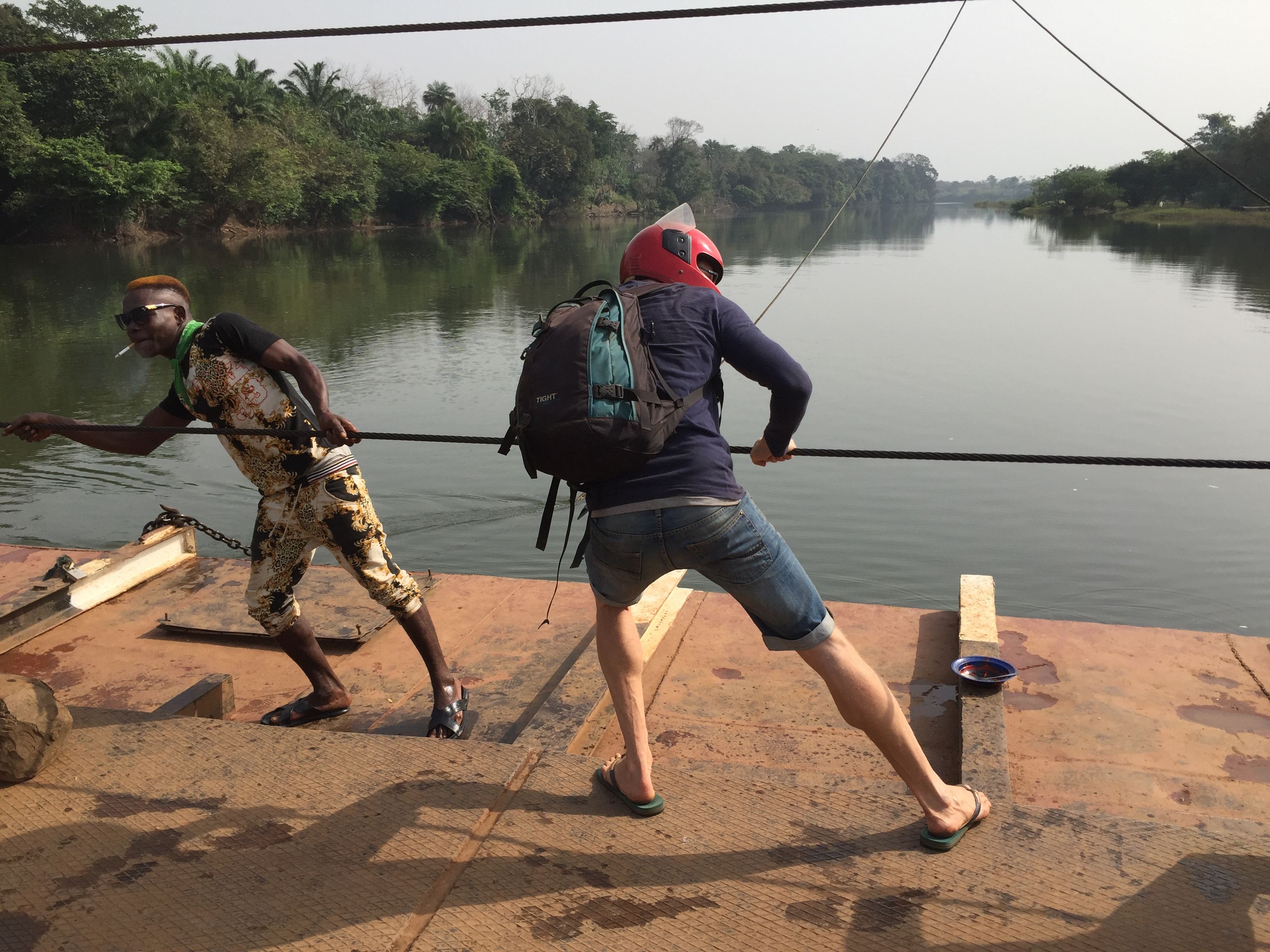 Sierra Leone, river crossing