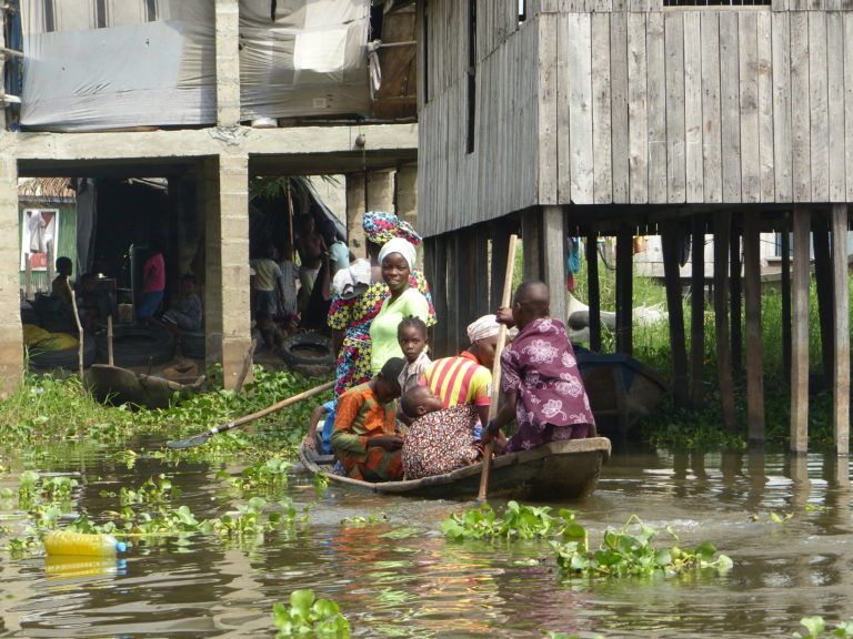 Ganvie Stilt Village, on Lake Nokoue, near Cotonou, Benin