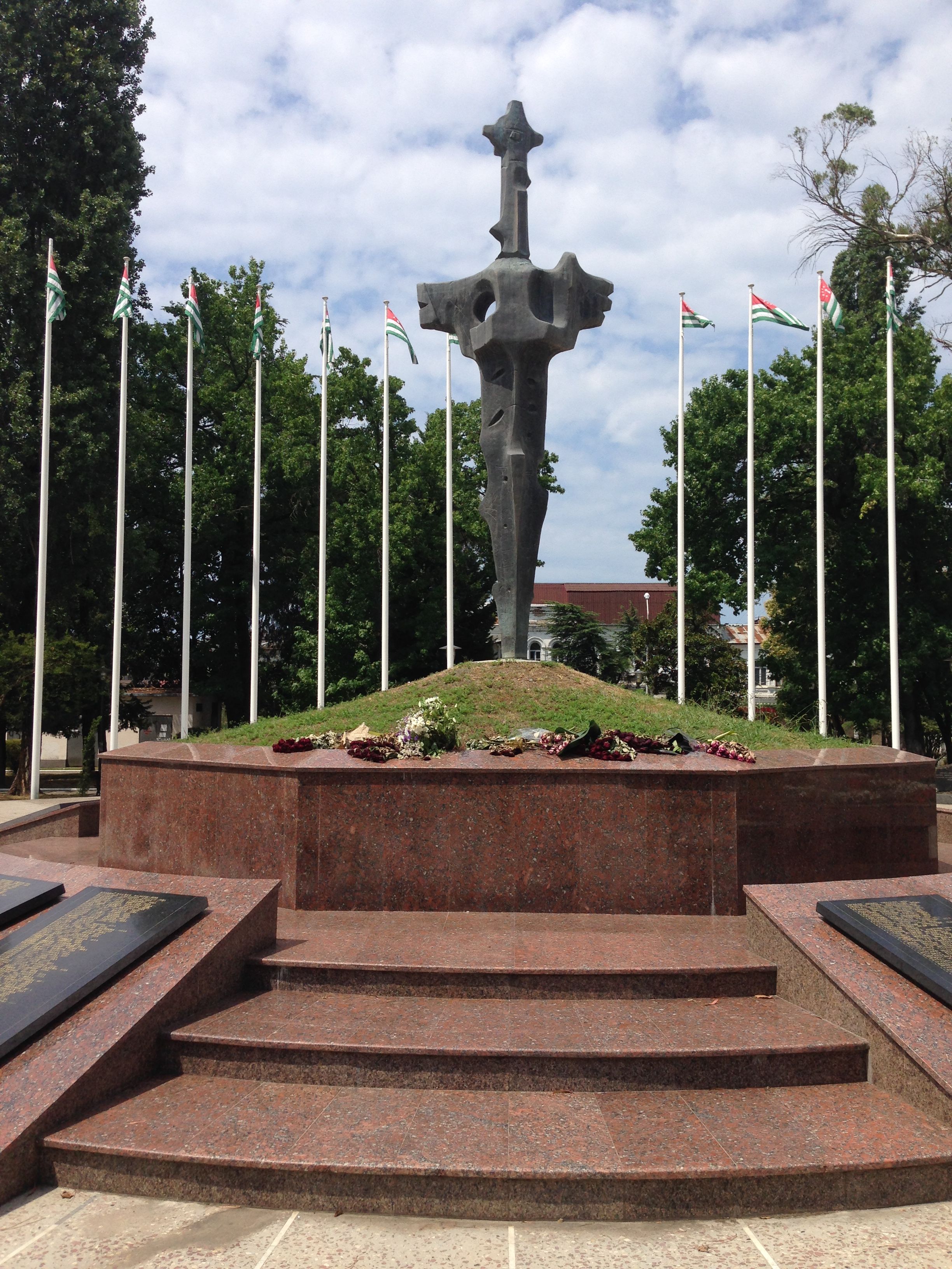 Sukhumi, bayonet monument to the war