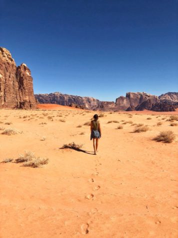 Wadi Rum. Bedouin tent style camping in the desert, Jordan