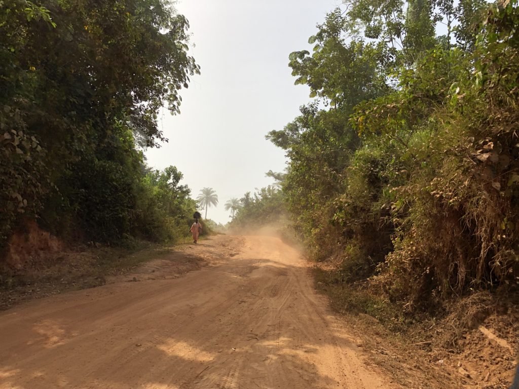 Deteriorating road out of Ganta