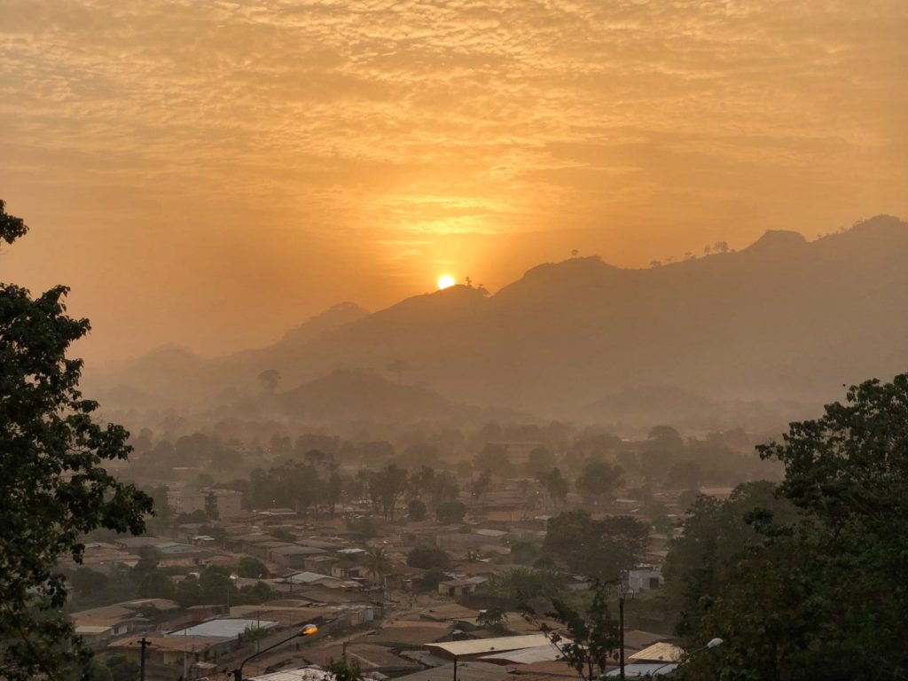 Man sunset, Ivory Coast