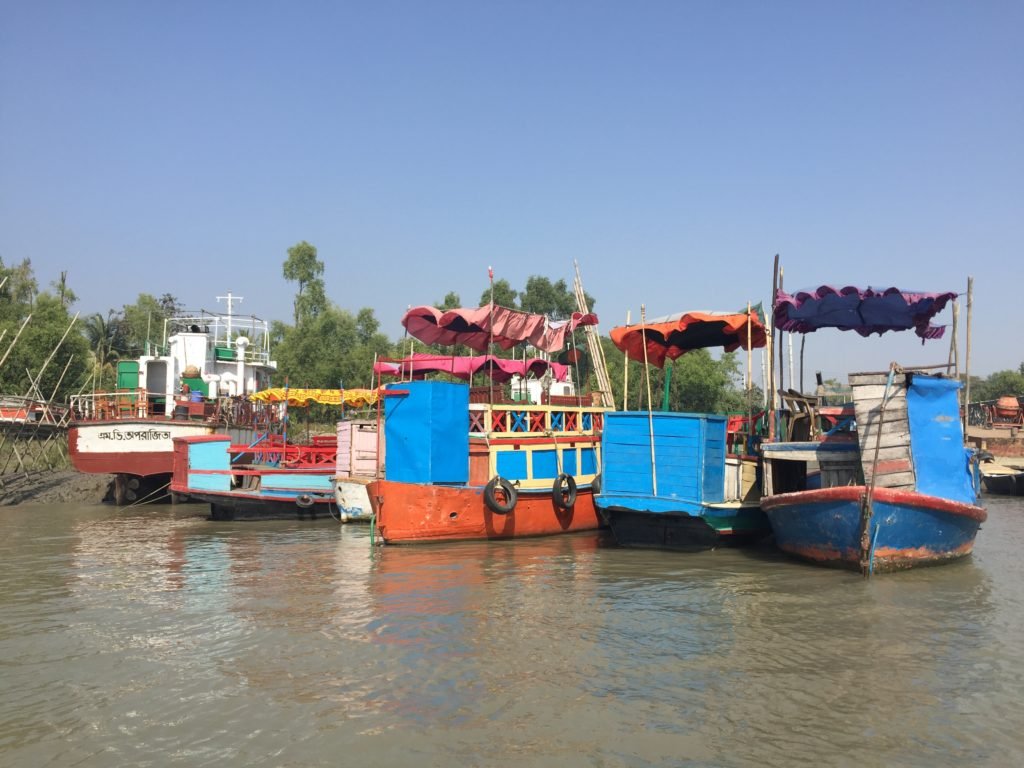 Sightseeing boats in the Sundarbans