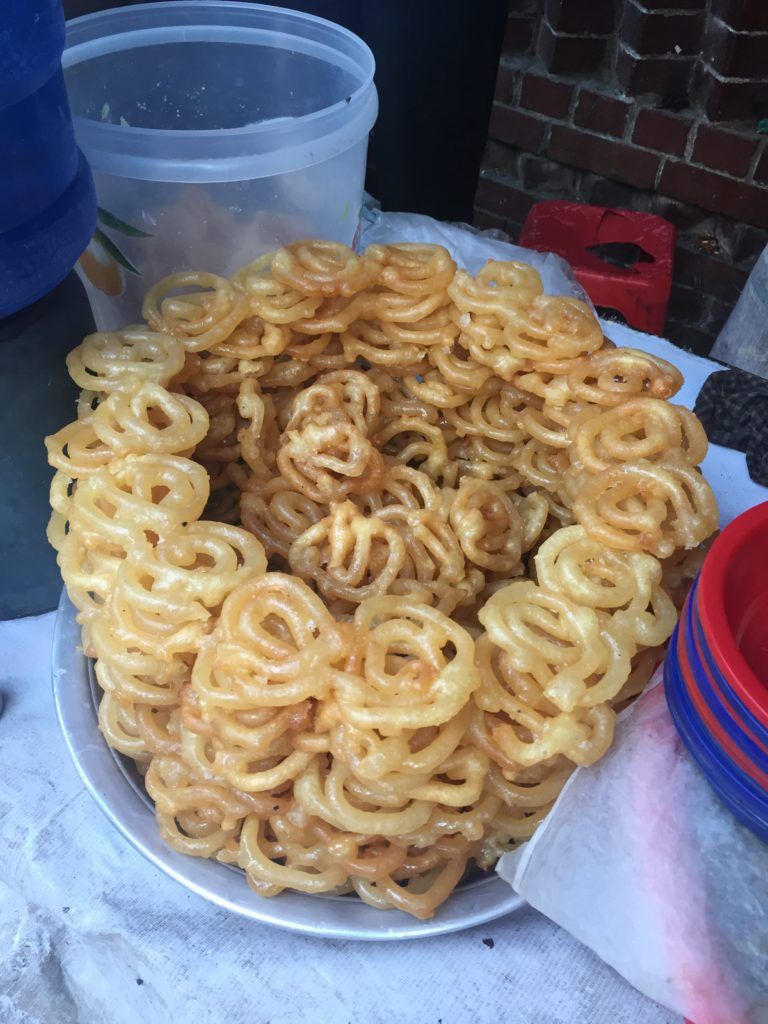 Jalebis in the street, yum.