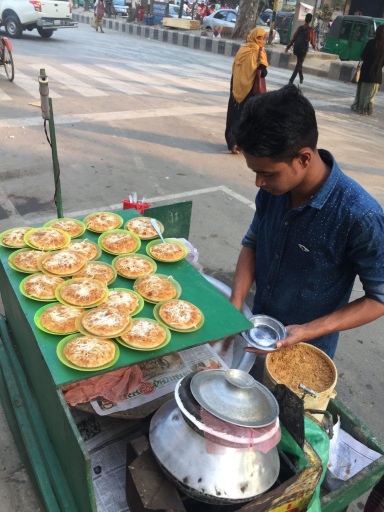 Little puffy coconut pancakes. Don't know what they're called but they taste good.