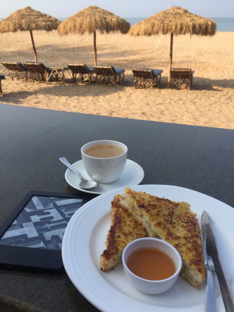 Awesome breakfasts on the beach at Agonda Serenity, a beach hotel on Agonda Beach, south Goa, India
