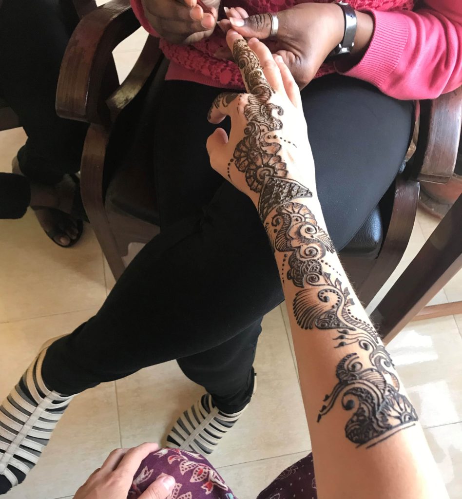 Henna at the hotel