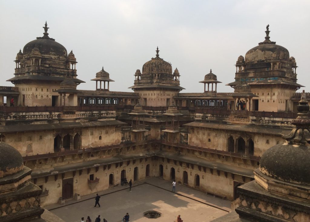 The Rajput palaces at Orchha