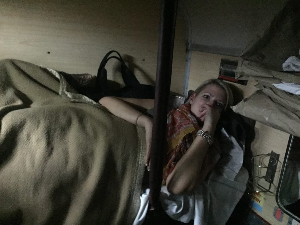 In our bunks on the night train