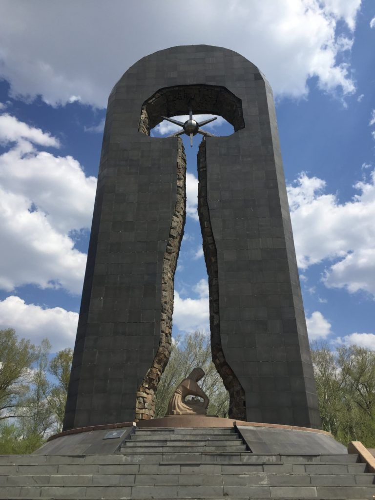 The 'Stronger Than Death' monument in Semey