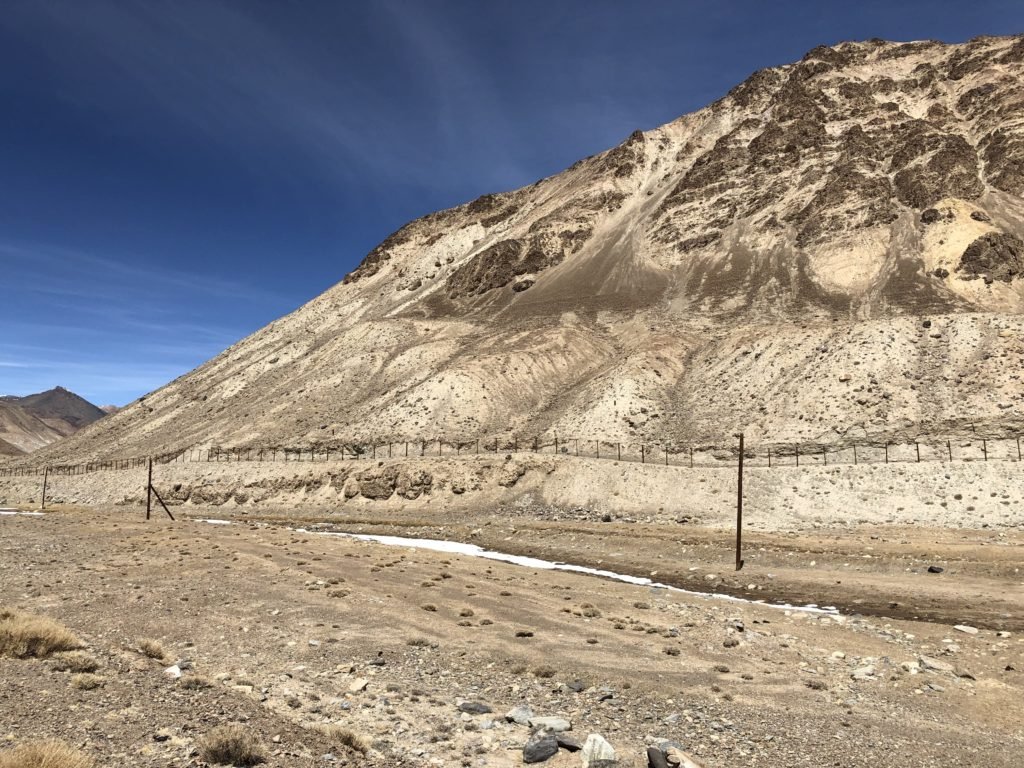 The China-Tajikistan perimeter fence