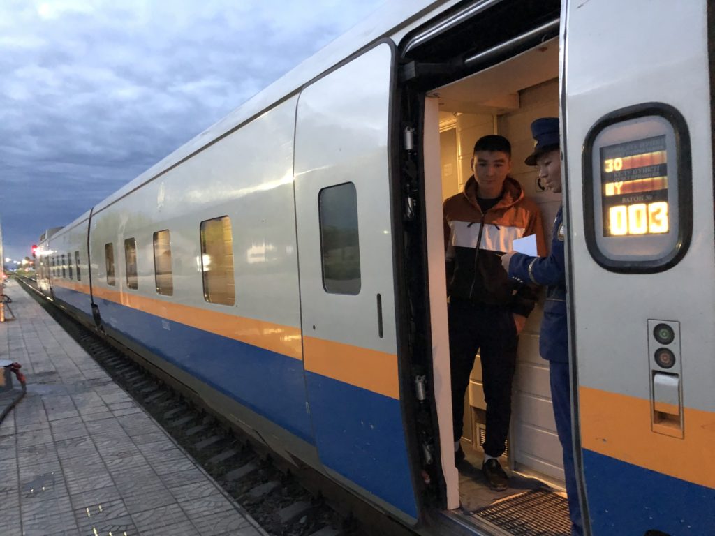 Smooth fancy fast train, Almaty