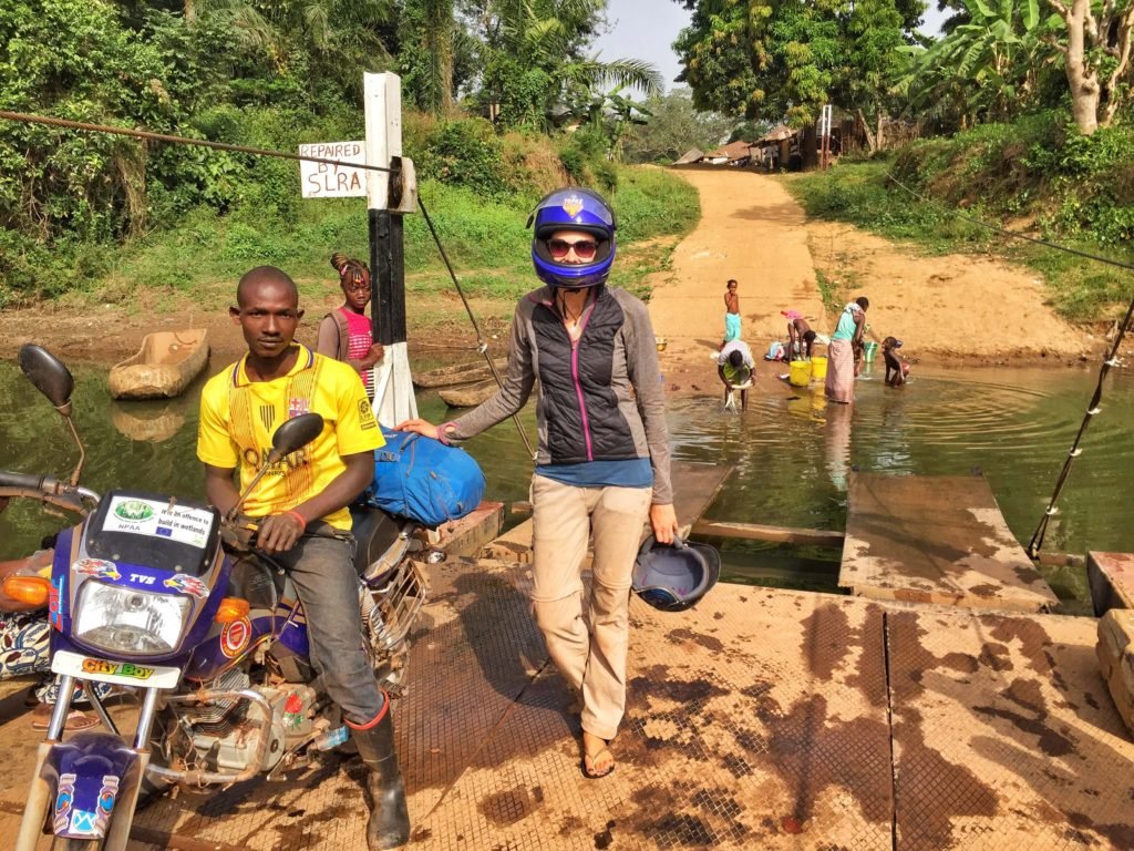 The river ferry on the way to Kamakwie, Sierra Leone