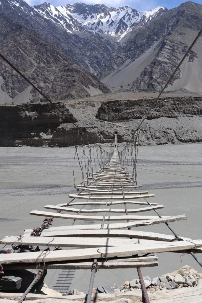 Passu bridge, 'The World's Scariest Bridge', Passu, Pakistan