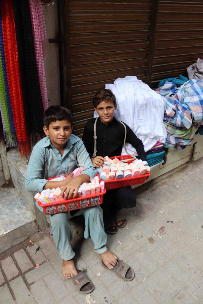 Peshawar, kids in the bazaar