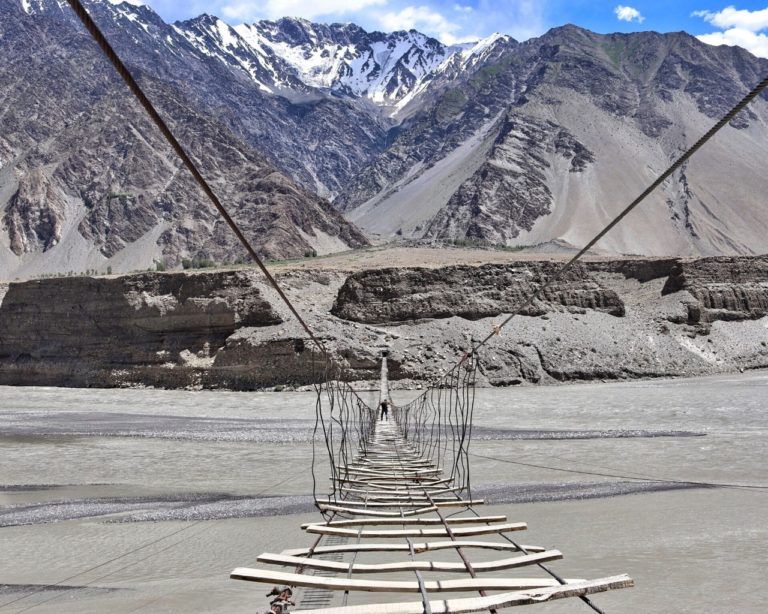 Passu bridge, 'The World's Scariest Bridge', Passu, Pakistan