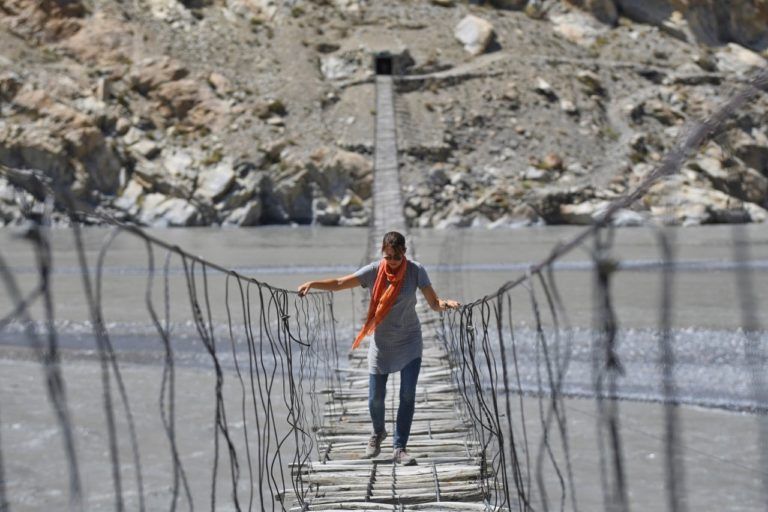 Passu bridge, 'The World's Scariest Bridge', Passu, Pakistan