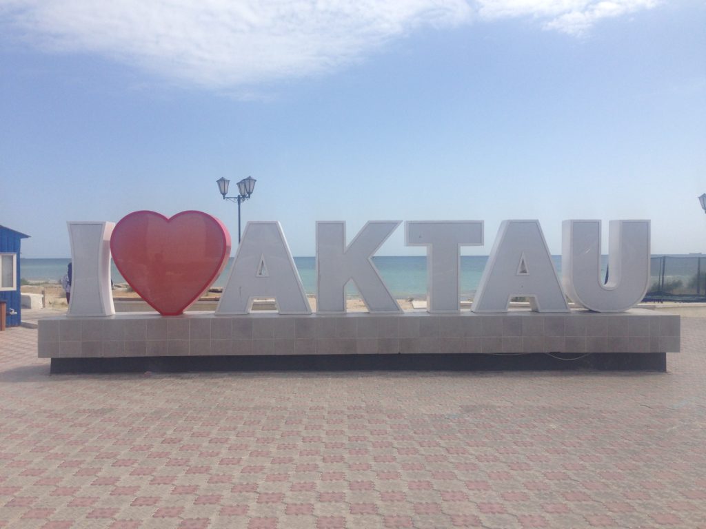 Aktau had to get on the bandwagon with the giant 'I Love' sign...bit of a stretch though