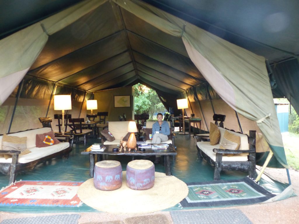 The camp mess tent