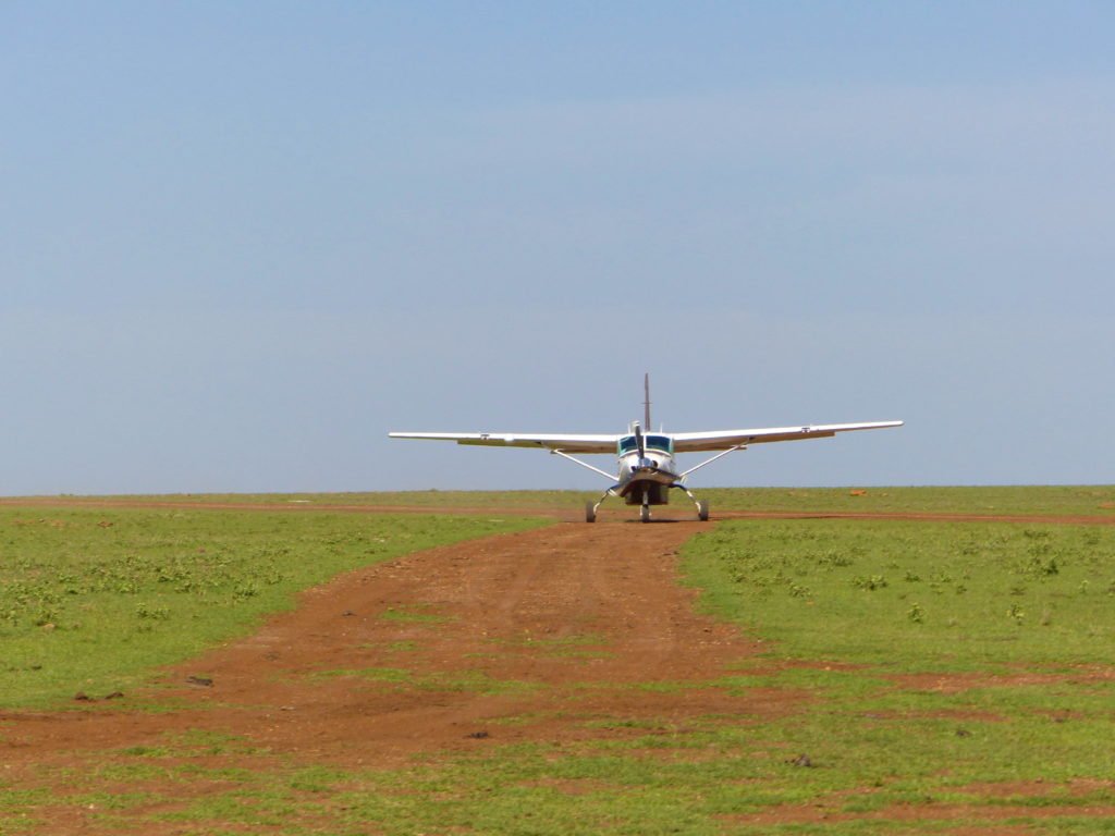 Our (first of 4) flight out of the Mara