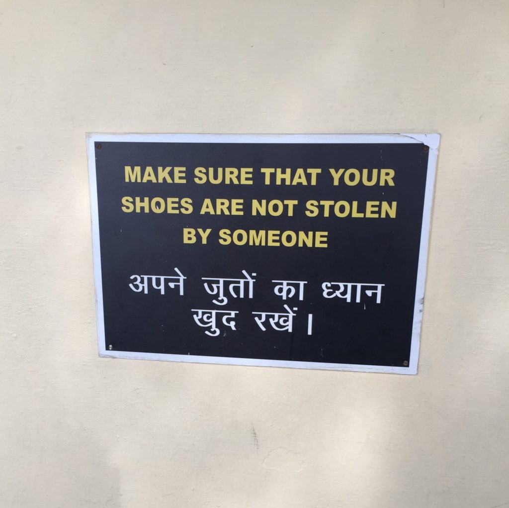 I always appreciate a good sign. This one, outside the main temple in McLeod.