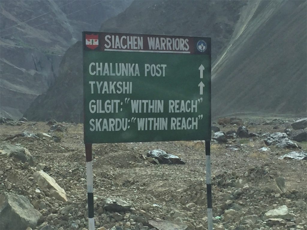 Road sign near the LOC