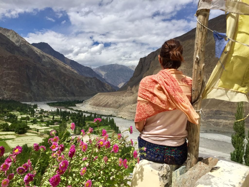 Overlooking Turtuk and the Karakoram range