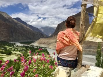 Overlooking Turtuk and the Karakoram range, Turktuk, India. Line of Control, Kashmir