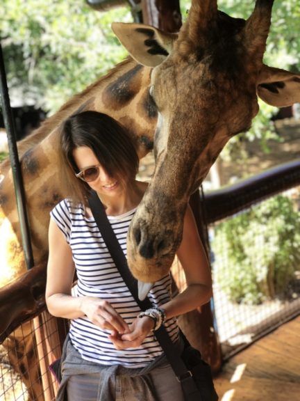 Sheldrick Giraffe Centre, Nairobi. The giraffe is named Ed.