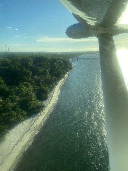 Mafia Island flight view