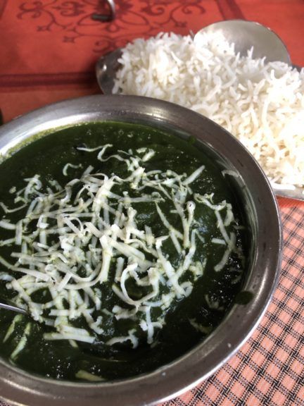 Palak Paneer...my all time favourite curry. Plenty of really good Indian restaurants in Maputo, Mozambique