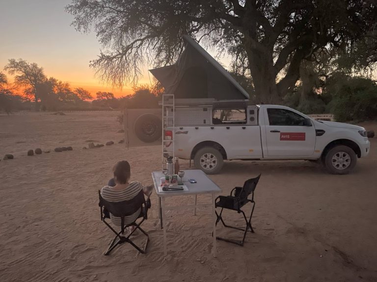 Sunset at the campsite in Brandberg, Namibia