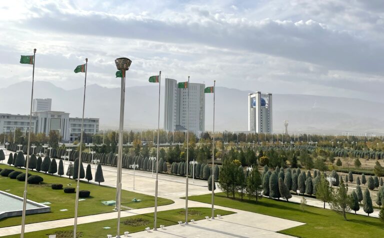 Downtown Ashgabat's perfectly planned streets