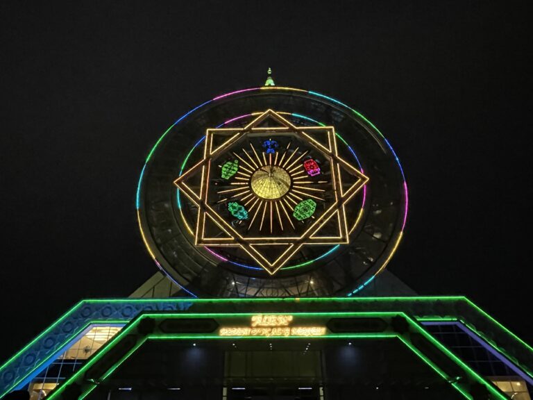 The world's biggest indoor ferris wheel...at night