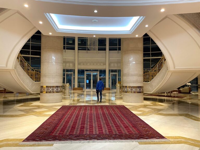 Inside Yyaldyz hotel, Ashgabat