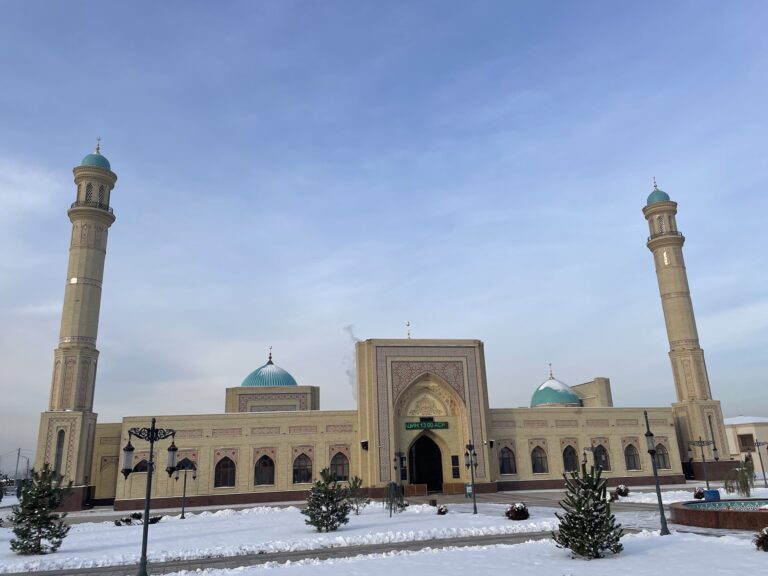 We stayed next to this mosque in Tashkent. Pretty to look at, noisy five times a day.