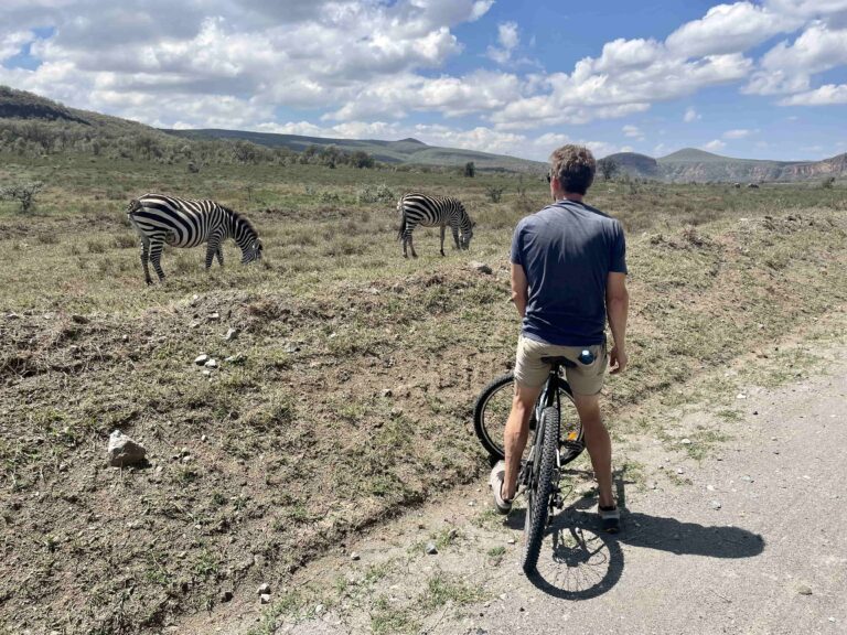 Biking around Hell's Gate National Park