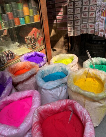 Bags of colored power for sale to throw in everyone's face