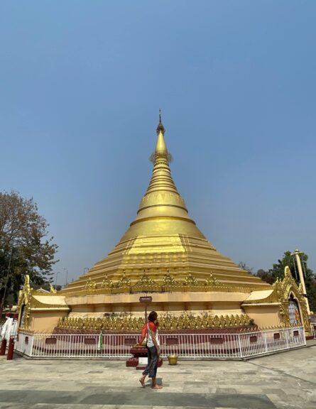 In the huge complex where lots of different countries have built a temple