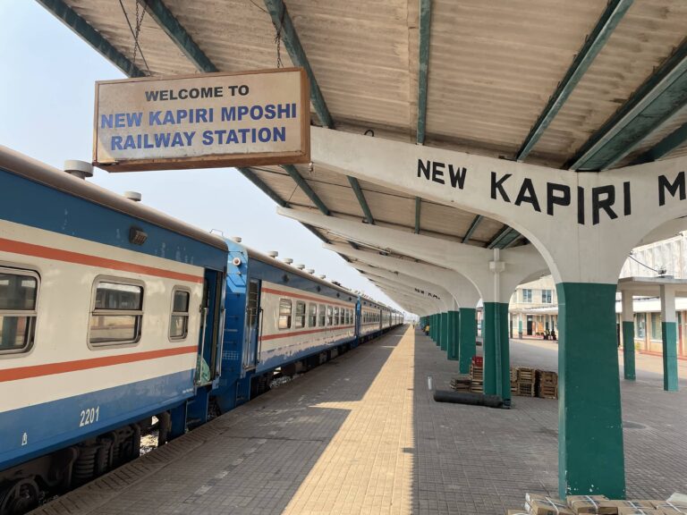 New Kapiri Mposhi Railway Station - the train has arrived