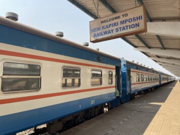 New Kapiri Mposhi Railway Station - the train has arrived