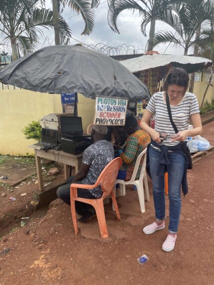 In the Embassy district in Yaoundé, there are plenty of informal print shops around. If you need to do any admin, and you will, then this is the place