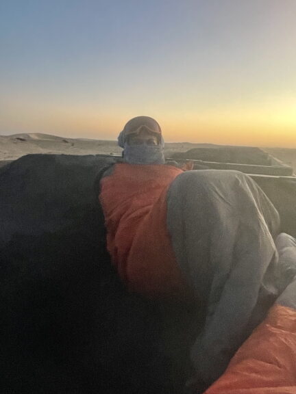 Sunset, and bedtime on the iron ore train