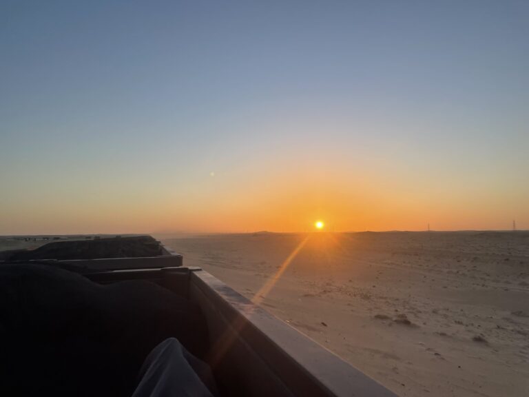 Sunset, and bedtime on the iron ore train