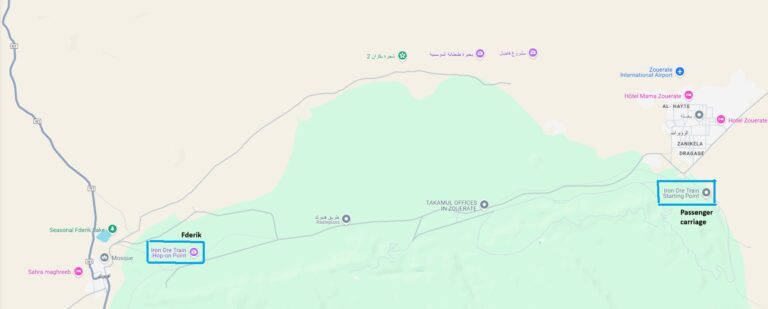 Map of Zouerat and around