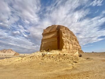 At Hegra, the main attraction - the 'lonely' tomb of Qasr al-Farid