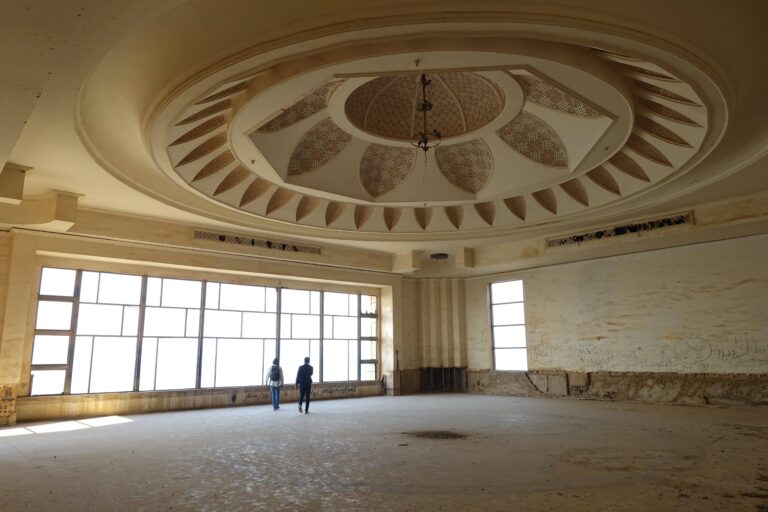 Inside the vast and empty palace