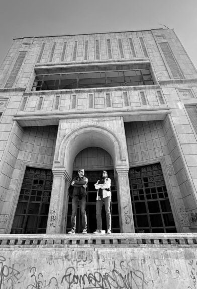 At Saddam Hussein's palace at Babylon